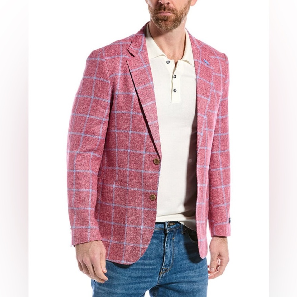 Tailorbyrd Pink Windowpane Sport Coat